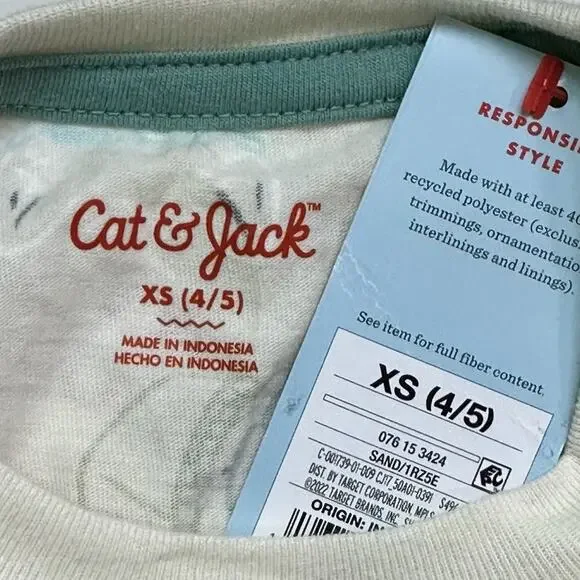 New Kid's Animal‎ Long Sleeve Tee size XS 4/5 - Picture 3 of 4